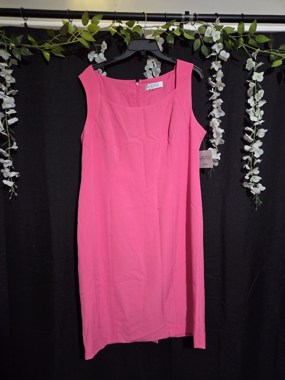 Kasper Bright Pink Sleeveless Shift Dress